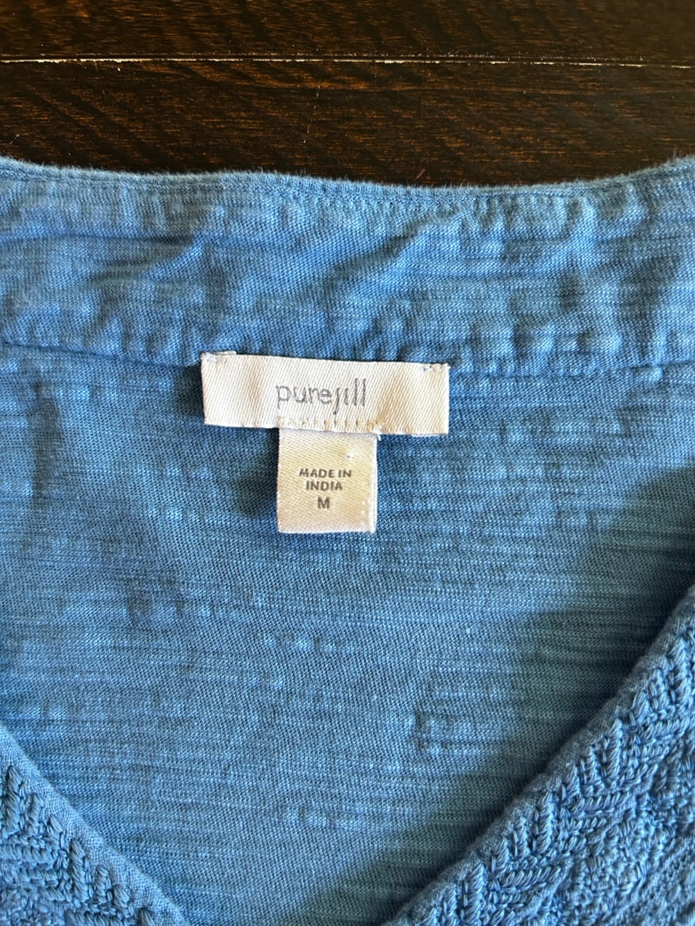 J. Jill Cornflower Blue Boho Tunic - Picture 7 of 8